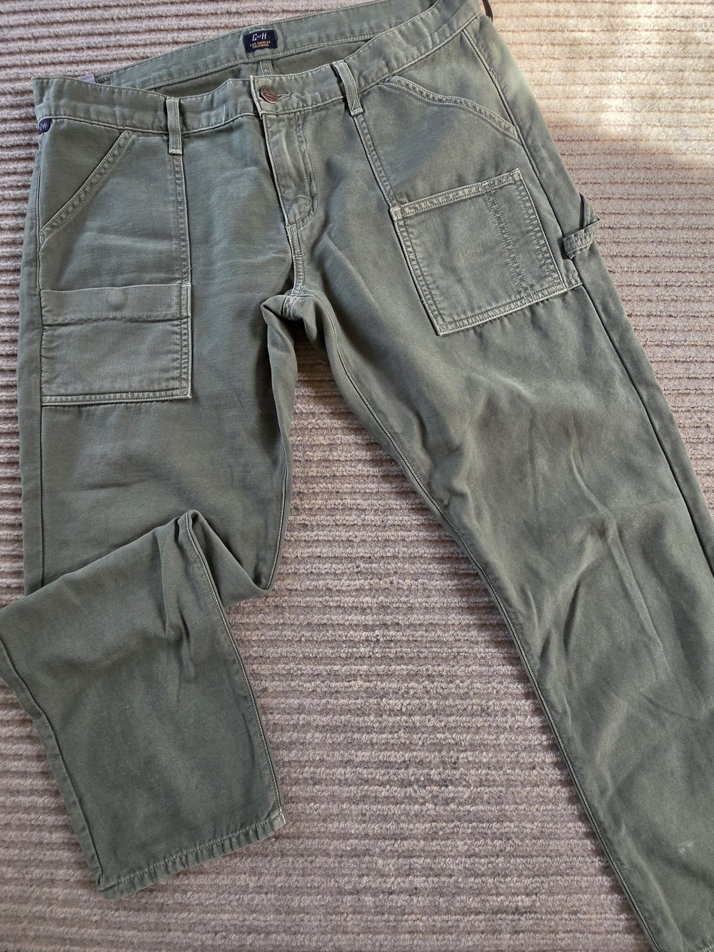 Citizens of Humanity Women's Utility Pant Cropped Olive Green 29X26